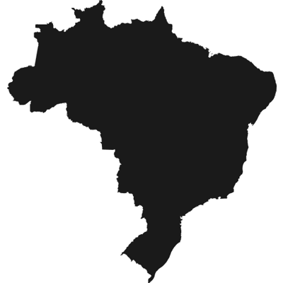 Example of geocoding with map geometry: Brazil