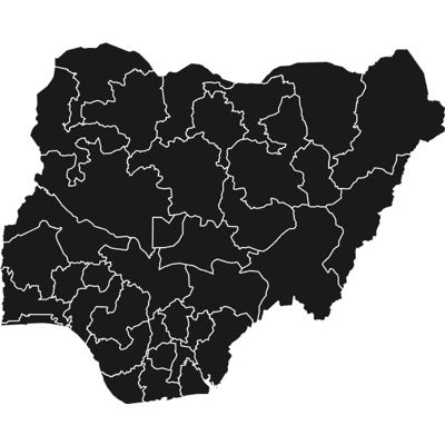 Example of geocoding with map geometry: Nigeria