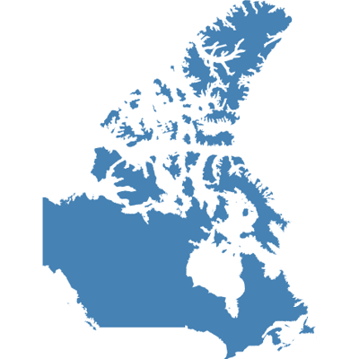 Example of geocoding of countries: Canada