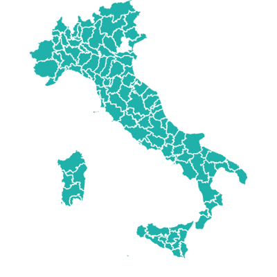 Example of geocoding of counties: Italy