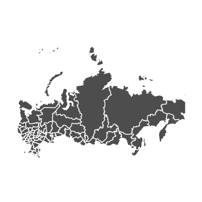 Example of geocoding of states: Russia