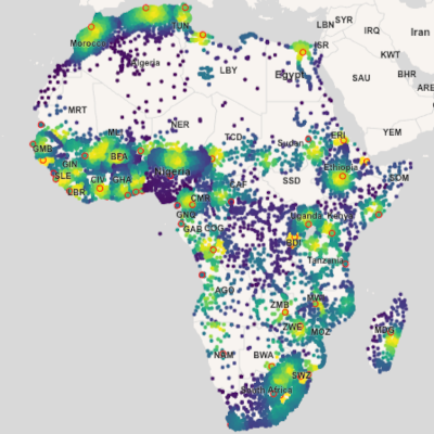 African cities density